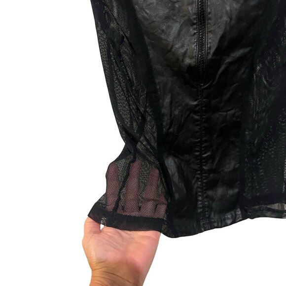 VTG | Catherine Coatney | Men's Zip Front | Faux Leather & Mesh | Fetish Vest - Picture 10 of 11